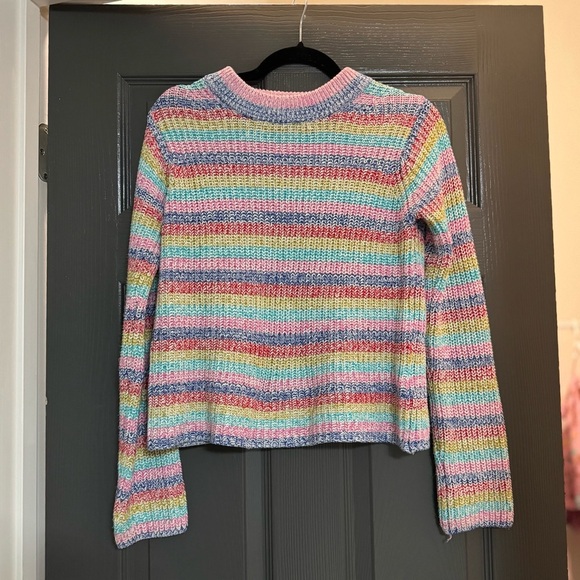 Philosophy rainbow multi color Crew Neck Sweater - Picture 1 of 2